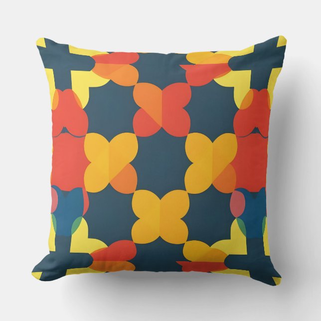 Coussin Motif Géométrique Abstrait (Recto)