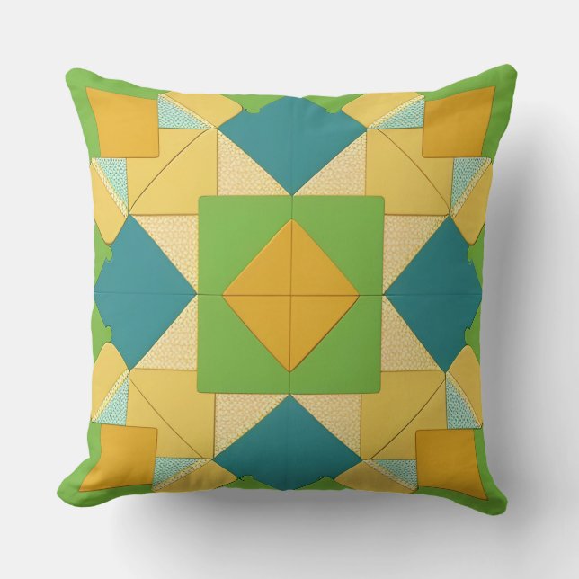Coussin Motif Géométrique Abstrait (Recto)