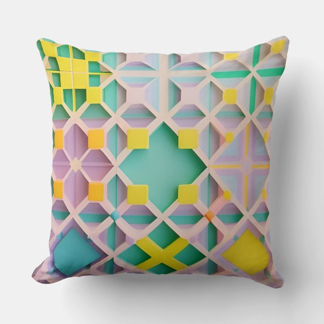 Coussin Motif Géométrique Abstrait (Recto)