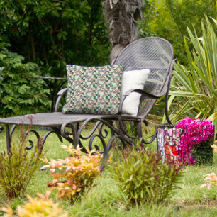 Coussin Motif géométrique abstrait à la menthe verte