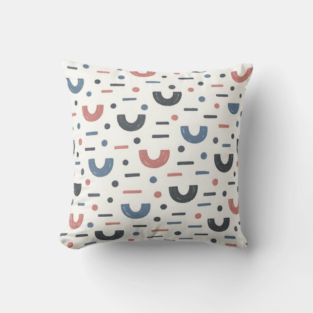Coussin Motif géométrique abstrait boho (Recto)