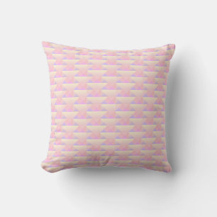 Coussin Motif géométrique abstrait dans des nuances de ros