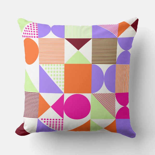 Coussin Motif géométrique Abstrait et coloré (Recto)