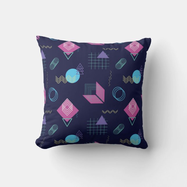 Coussin motif géométrique Abstrait, formes de trait. (Recto)