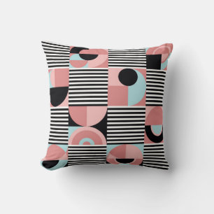 Coussin motif géométrique Abstrait. Impression moderne tra