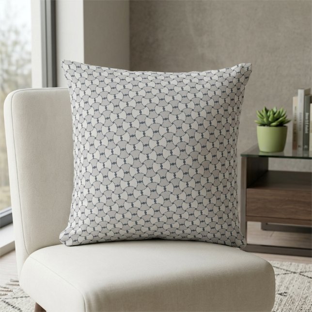 Coussin Motif Géométrique Abstrait Moderne à Arcs Concentr (Créateur téléchargé)