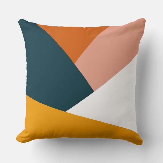 Coussin Motif géométrique abstrait moderne de bloc de (Recto)