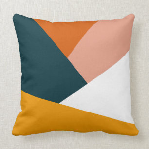 Coussin Motif géométrique abstrait moderne de bloc de