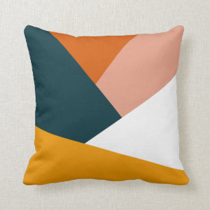 Coussin Motif géométrique abstrait moderne de bloc de