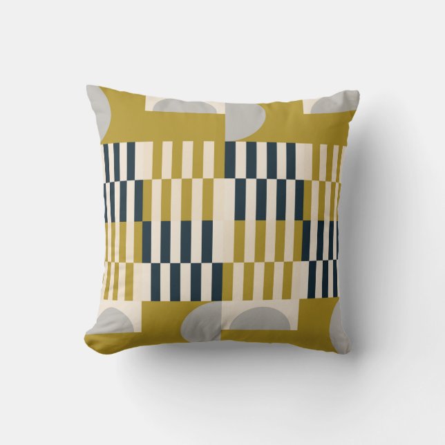 Coussin Motif géométrique abstrait moderne et transparent  (Recto)