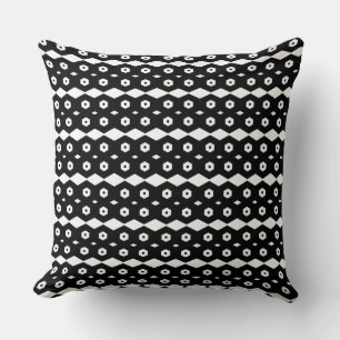 Coussin Motif géométrique Abstrait noir et blanc