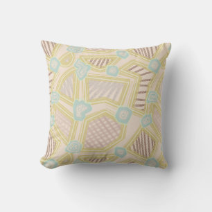 Coussin Motif géométrique abstrait pastel moderne
