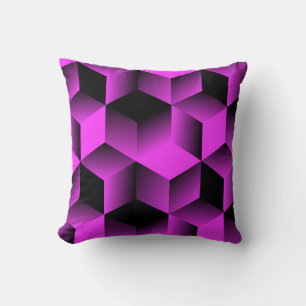Coussin motif géométrique abstrait transparent avec grille