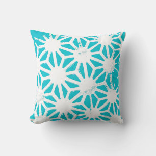 Coussin Motif géométrique Aqua