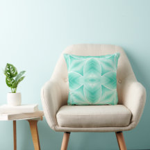 Motif géométrique Aquamarine et Blanc
