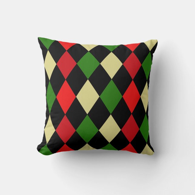 Coussin Motif géométrique Arlequin de vacances (Recto)