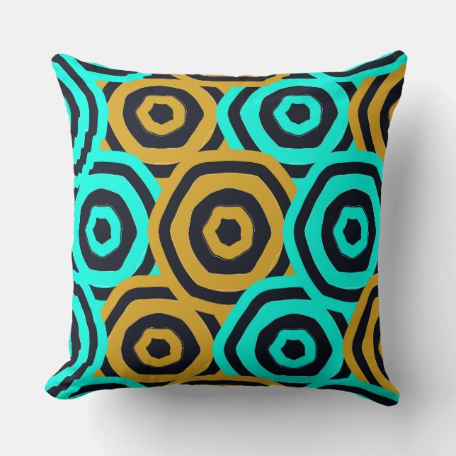 Coussin Motif géométrique Art Nouveau (Recto)