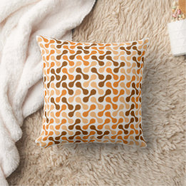 Coussin Motif géométrique Brown Orange moderne