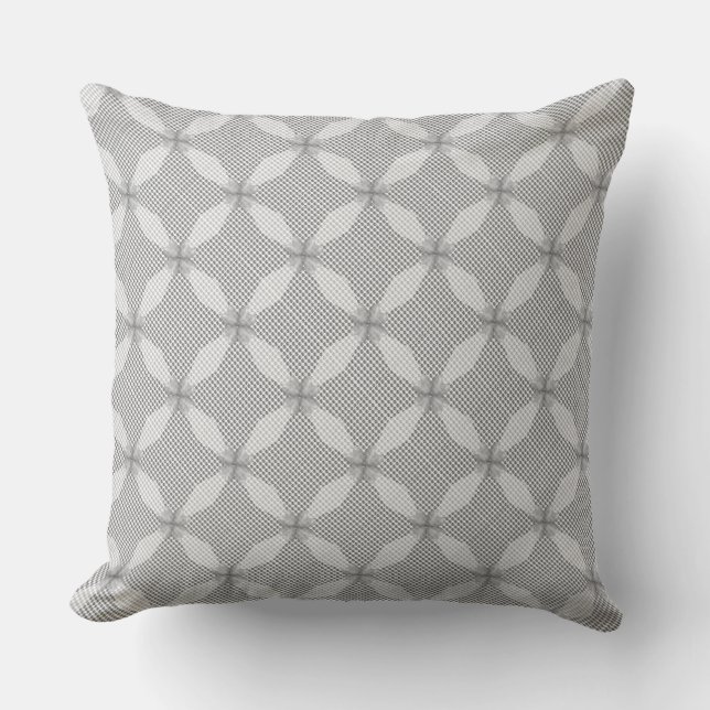 Coussin Motif géométrique circulaire en argent (Recto)