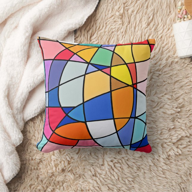 Coussin Motif géométrique coloré (Couverture)