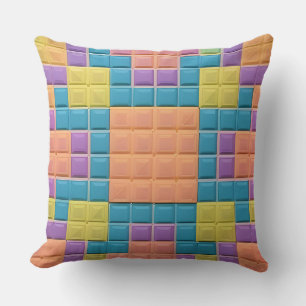 Coussin Motif Géométrique Coloré