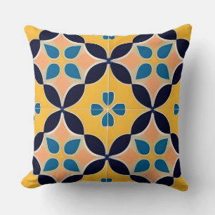 Coussin Motif Géométrique Coloré avec Conception de Carrea