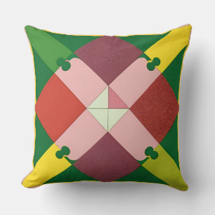 Coussin Motif géométrique coloré avec des formes abstraite