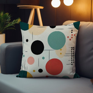 Coussin Motif géométrique coloré du milieu du siècle