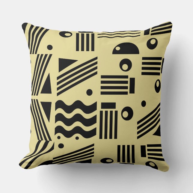 Coussin Motif géométrique d'art moderne abstrait (Recto)