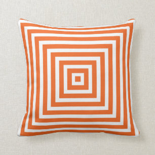 Coussin Motif géométrique de boîte dans l'orange