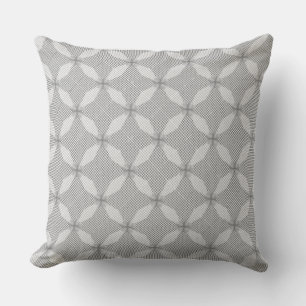 Coussin Motif géométrique de cercle argenté de mode