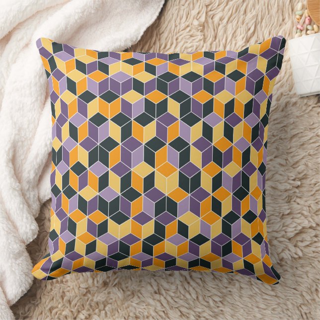 Coussin Motif géométrique de cube 3D sans couture (Couverture)