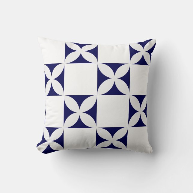 Coussin Motif géométrique de fleurs sans couture (Recto)
