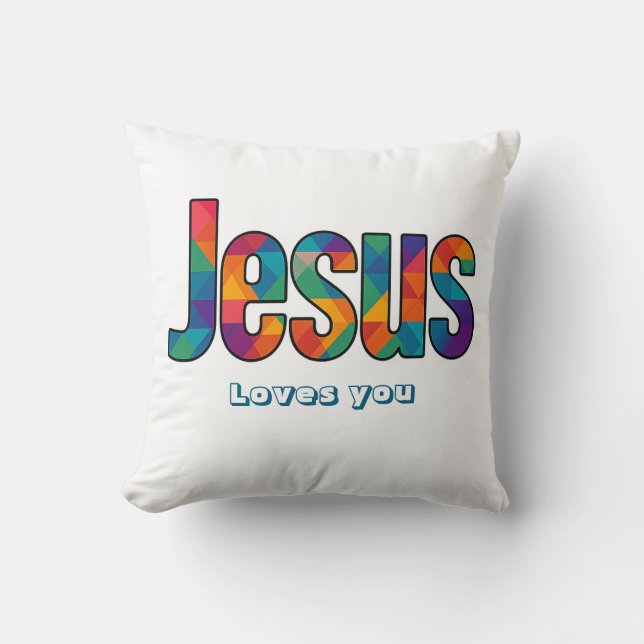 Coussin Motif géométrique de Jésus  (Recto)