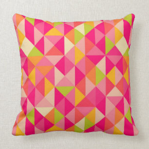 Coussin Motif géométrique de triangles