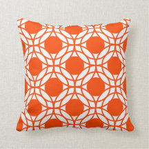 Motif géométrique des cercles orange et blanc