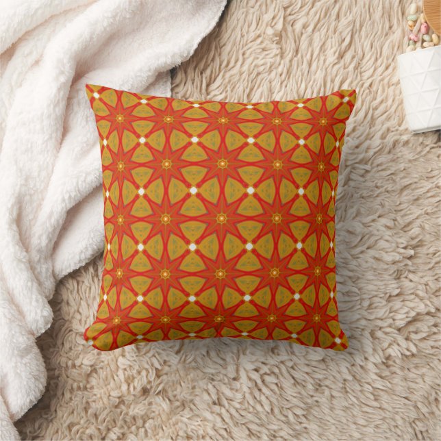 Coussin Motif géométrique des fleurs automnales (Couverture)