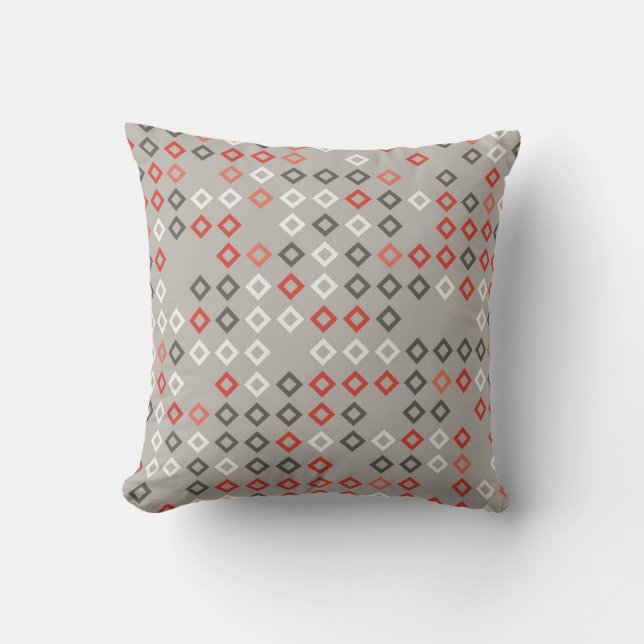 Coussin Motif géométrique design abstrait, art, arrière -  (Recto)