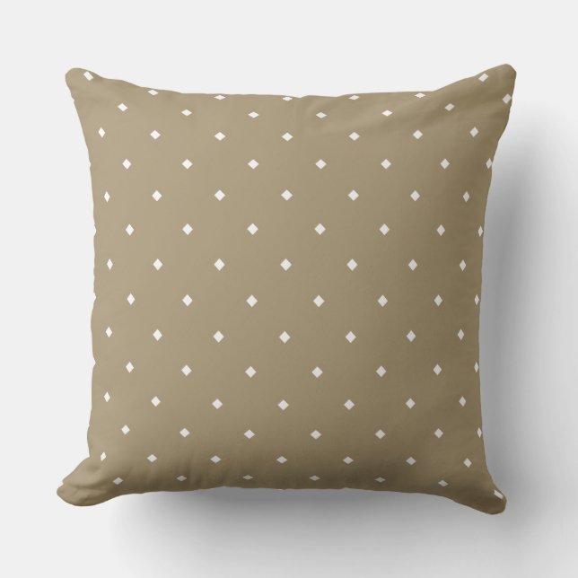 Coussin Motif géométrique diamant moderne sur beige (Recto)