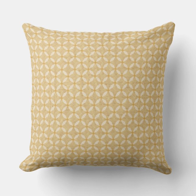 Coussin Motif géométrique élégant de cercle doré (Recto)