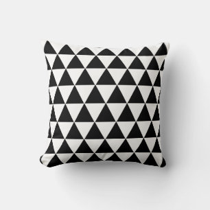 Coussin Motif géométrique élégant noir et blanc