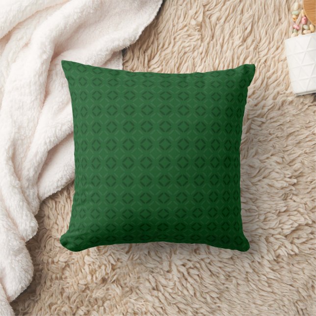 Coussin Motif géométrique élégant vert monochrome. (Couverture)