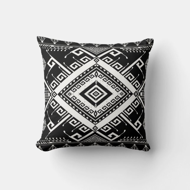 Coussin Motif géométrique ethnique Abstrait conception arr (Recto)