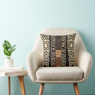 Coussin Motif Géométrique Ethnique • Design Hérité Afrocen