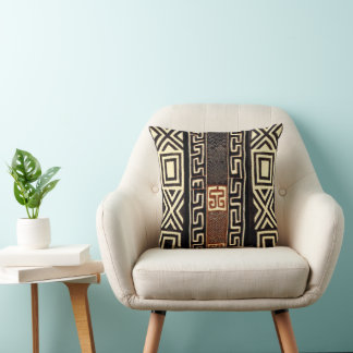 Coussin Motif Géométrique Ethnique • Design Hérité Afrocen