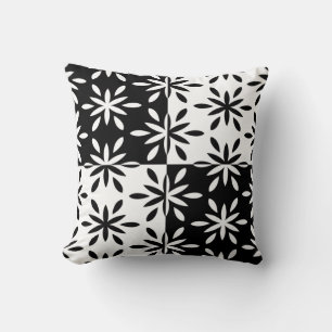 Coussin Motif géométrique graphique noir et blanc