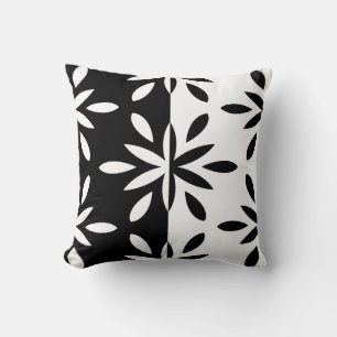 Coussin Motif géométrique graphique noir et blanc