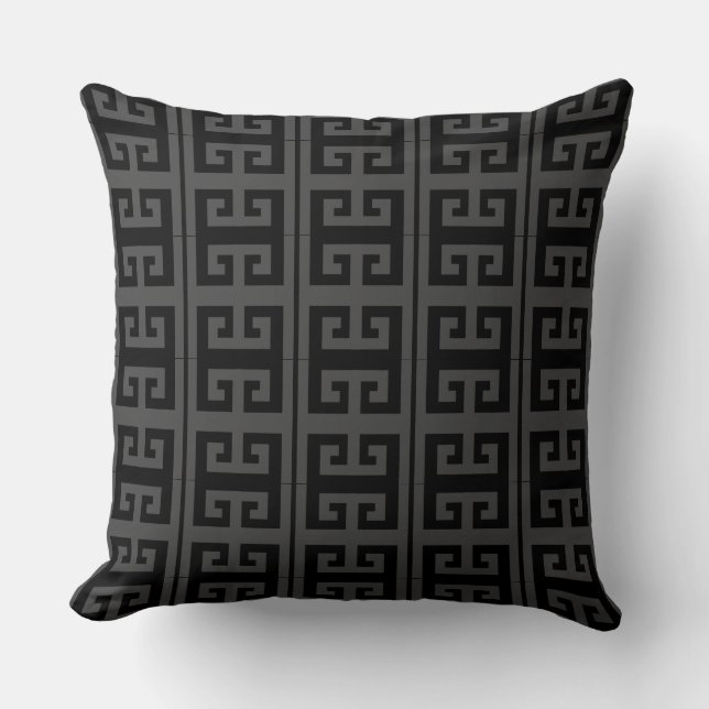 Coussin Motif géométrique gris (Recto)