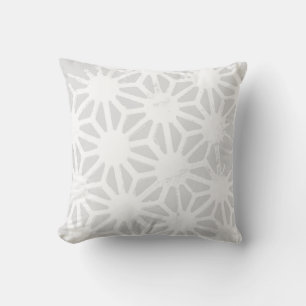 Coussin Motif géométrique gris pâle