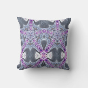 Coussin Motif géométrique gris violet jetez l'oreiller